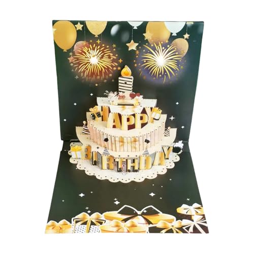 HIOPOIUYT Geburtstagsgrußkarte Mit Licht Und Musik Kuchen Grußkarte Licht Und Ton Geburtstag Für Frauen Kid Party Supplies HIOPOIUYT Geburtstagsgrußkarte Mit Licht Und Musik Kuchen Grußkarte Licht Und Ton Geburtstag Für Frauen Kid Party Supplies von HIOPOIUYT