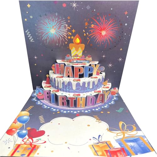 HIOPOIUYT Geburtstagsgrußkarte Mit Licht Und Musik Kuchen Grußkarte Licht Und Ton Geburtstag Für Frauen Kid Party Supplies HIOPOIUYT Geburtstagsgrußkarte Mit Licht Und Musik Kuchen Grußkarte Licht Und Ton Geburtstag Für Frauen Kid Party Supplies von HIOPOIUYT