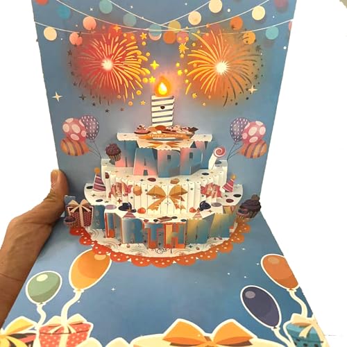 HIOPOIUYT Geburtstagsgrußkarte Mit Licht Und Musik Kuchen Grußkarte Licht Und Ton Geburtstag Für Frauen Kid Party Supplies HIOPOIUYT Geburtstagsgrußkarte Mit Licht Und Musik Kuchen Grußkarte Licht Und Ton Geburtstag Für Frauen Kid Party Supplies von HIOPOIUYT