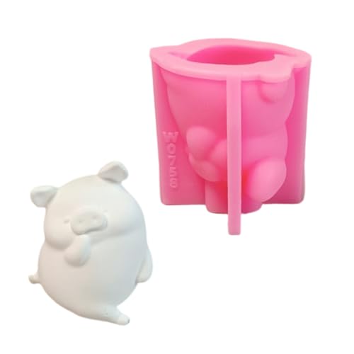 HIOPOIUYT Gießformen für Schüchterne Schweine, Gips, Tiere, Silikon, Ornament, Gießformen, Epoxidharz-Formen von HIOPOIUYT