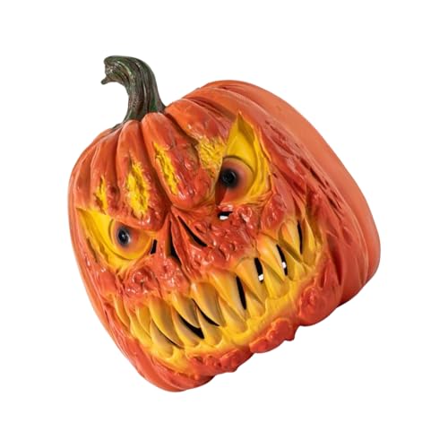 HIOPOIUYT Gruseliger Kürbis voller Kopf, Halloween-Kürbis-Kürbis-Kopfbedeckung, Halloween, Cosplay, Kostüm, Zubehör für Damen und Herren HIOPOIUYT Gruseliger Kürbis voller Kopf, Halloween-Kürbis-Kürbis-Kopfbedeckung, Halloween, Cosplay, Kostüm, Zubehör für Damen und Herren von HIOPOIUYT