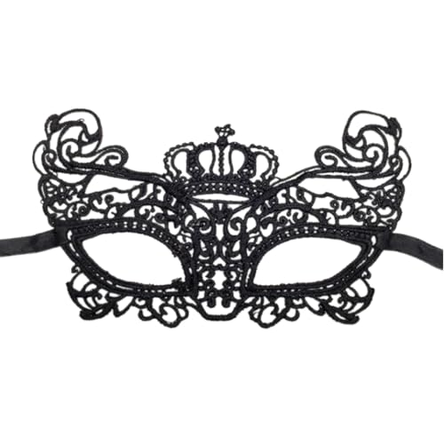 HIOPOIUYT Halloween-Maske, Spitze, Augenmaske, Venezianer, für Karneval, Party, Kostüm, halbes Gesicht, Augenbinde, Geschenke von HIOPOIUYT