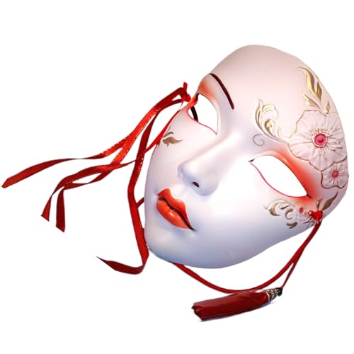 HIOPOIUYT Maskerade, handbemalt, Halloween, traditionelles chinesisches Bühnenspiel, Halloween, Cosplay, Zubehör für Frauen HIOPOIUYT Maskerade, handbemalt, Halloween, traditionelles chinesisches Bühnenspiel, Halloween, Cosplay, Zubehör für Frauen von HIOPOIUYT