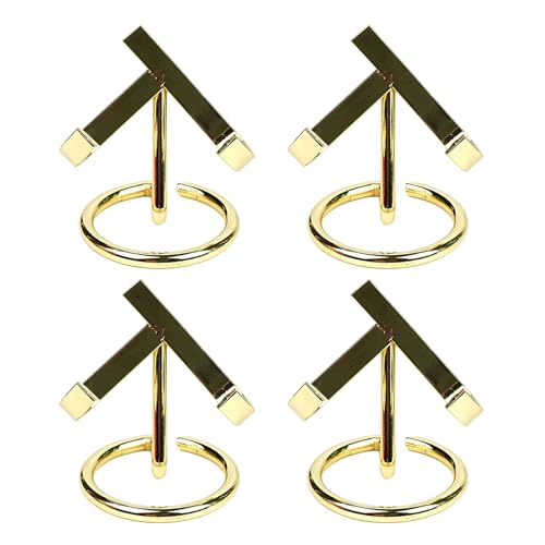 HIOPOIUYT Präsentationsständer für Achatplatten, Fossilien, Präsentationen, Metall-Staffeleien, rostbeständig, Edelsteinhalter, stapelbar, Präsentationsständer, 4 Stück von HIOPOIUYT