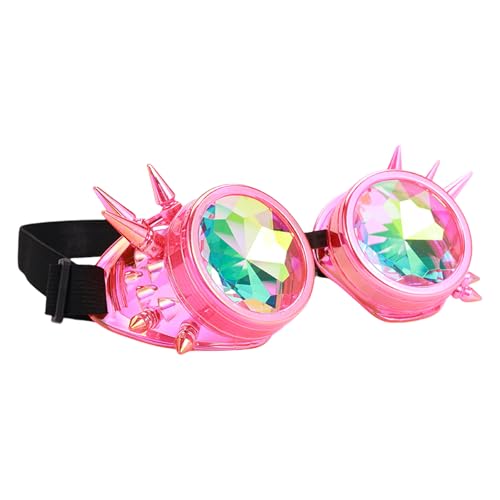 HIOPOIUYT Sterevunk Kaleidoskope Brille Brille Psychedelik Raves Brille Prismen Brille Halloween Cosplay Festival Zubehör von HIOPOIUYT