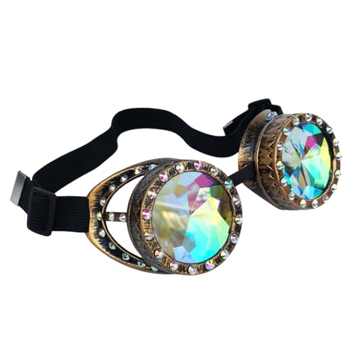 HIOPOIUYT Sterevunk Kaleidoskopes Brillenbrillen Psychedelics Raves Brillen Prismen Brillen Halloween Cosplay Festival Accessoires HIOPOIUYT Sterevunk Kaleidoskopes Brillenbrillen Psychedelics Raves Brillen Prismen Brillen Halloween Cosplay Festival Accessoires von HIOPOIUYT