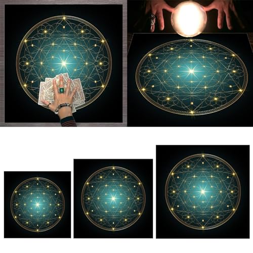 HIOPOIUYT Tarot Tischdecke Stofftischabdeckung Für Mystische Praxis Blumenmuster Tarot Stoff Tischdecke Tischabdeckung Dekore von HIOPOIUYT