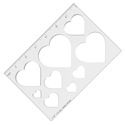 Hochpräzise klare Acryl-Inlay-Schablone mit Dreiecks- oder Herzform, Holzbearbeitungs-Schablone in verschiedenen Größen Hochpräzise klare Acryl-Inlay-Schablone mit Dreiecks- oder Herzform, Holzbearbeitungs-Schablone in verschiedenen Größen von HIOPOIUYT