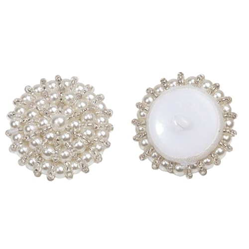 Klassische Perlenknöpfe Elegante Perlen Schnalle Fade Resistant Für Mode Enthusiasten Craft Project Verschiedene Kleidungsstücken Dekore von HIOPOIUYT