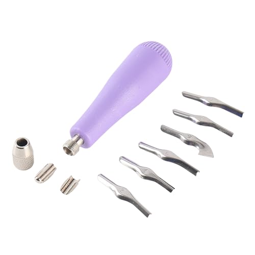 Stempelstempelschneider Mit Gummi Block Mit 6 Schnitzkopf Ergonomisch Linoleum Cutter Zum Druckstempel Tragbares Werkzeug von HIOPOIUYT