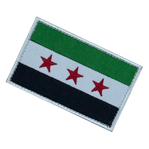Stickerei Syrien Neue Flaggen Patches Einfache Bindungsabzeichen Für Rucksäcke Hüte Und Kulturelles Ereignis Social Gathering Enthusiasten von HIOPOIUYT