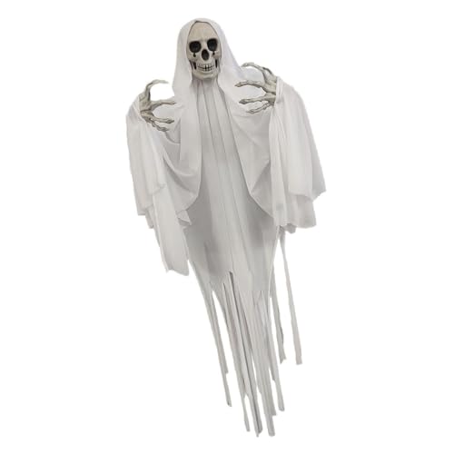 Unheimliche Halloween-Hänge-Skelett-Ornament, grisliger Totenkopf-Kopf, Wanddekoration, Halloween-Dekorationen für Partys im Freien, beleuchtete, bewegliche Dekoration Unheimliche Halloween-Hänge-Skelett-Ornament, grisliger Totenkopf-Kopf, Wanddekoration, Halloween-Dekorationen für Partys im Freien, beleuchtete, bewegliche Dekoration von HIOPOIUYT