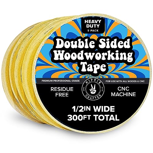 HIPPIE CRAFTER Doppelseitiges Holzbearbeitungs-Klebeband, 1,27 cm breit, für CNC-Maschinen und Routing-Schablonen, 1,3 m, insgesamt 5 Stück HIPPIE CRAFTER Doppelseitiges Holzbearbeitungs-Klebeband, 1,27 cm breit, für CNC-Maschinen und Routing-Schablonen, 1,3 m, insgesamt 5 Stück von HIPPIE CRAFTER