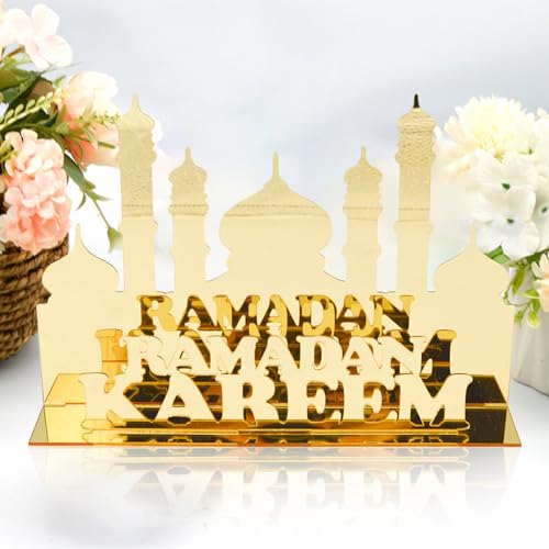 Eid Mubarak Dekoration - Gold Acryl Tischdeko Mond für Ramadan, Tischdekoration, Home Party Supplies, Haus Tisch Handwerk Geschenk Eid Mubarak Dekoration - Gold Acryl Tischdeko Mond für Ramadan, Tischdekoration, Home Party Supplies, Haus Tisch Handwerk Geschenk von HIQE-FL