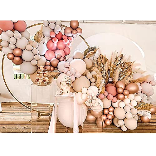 HIQE-FL 180 Pcs Rosa Ballon Bogen Girlanden Kit,Ballons Rosegold Peach apricot,Party Deko für Retro Boho,Luftballons Girlande,Blush Luftballons Hochzeit. von HIQE-FL