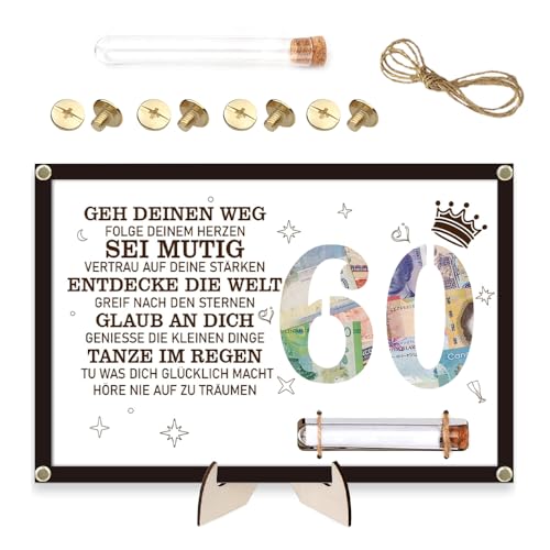 HIQE-FL Geschenke zum 60 Geburtstag Mädchen Junge,Coole Geschenkideen zum Geburtstag Tischdeko,Geldgeschenke 60 Geburtstag,Geburtstag Deko für Familie Freunde HIQE-FL Geschenke zum 60 Geburtstag Mädchen Junge,Coole Geschenkideen zum Geburtstag Tischdeko,Geldgeschenke 60 Geburtstag,Geburtstag Deko für Familie Freunde von HIQE-FL