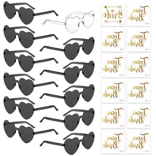 HIQE-FL Herz Sonnenbrille,12 Stück Herz Sonnenbrille Damen,Hippie Herzförmige Brille,Hippie Gläser,mit Tattoo Aufkleber,Randlose Herz Brille,für Geburtstagsfeiern, Hochzeiten, Außenaufnahmen HIQE-FL Herz Sonnenbrille,12 Stück Herz Sonnenbrille Damen,Hippie Herzförmige Brille,Hippie Gläser,mit Tattoo Aufkleber,Randlose Herz Brille,für Geburtstagsfeiern, Hochzeiten, Außenaufnahmen von HIQE-FL