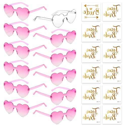 HIQE-FL Herz Sonnenbrille,12 Stück Herz Sonnenbrille Damen,Hippie Herzförmige Brille,Hippie Gläser,mit Tattoo Aufkleber,Randlose Herz Brille,für Geburtstagsfeiern, Hochzeiten, Außenaufnahmen HIQE-FL Herz Sonnenbrille,12 Stück Herz Sonnenbrille Damen,Hippie Herzförmige Brille,Hippie Gläser,mit Tattoo Aufkleber,Randlose Herz Brille,für Geburtstagsfeiern, Hochzeiten, Außenaufnahmen von HIQE-FL