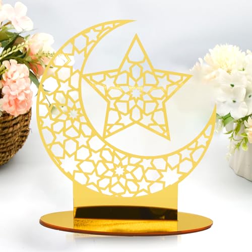 HIQE-FL Ramadan Dekoration,Eid Mubarak Dekor,Eid Mubarak Acryl,Gold Acryl Tischdeko Mond Ramadan,Tischdekoration Ramadan,für Home Party Supplies,Ramadan Haus Tisch Handwerk Geschenk. HIQE-FL Ramadan Dekoration,Eid Mubarak Dekor,Eid Mubarak Acryl,Gold Acryl Tischdeko Mond Ramadan,Tischdekoration Ramadan,für Home Party Supplies,Ramadan Haus Tisch Handwerk Geschenk. von HIQE-FL