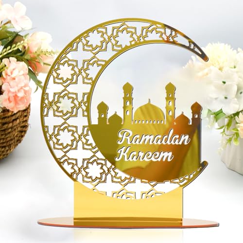 HIQE-FL Ramadan Dekoration,Eid Mubarak Dekor,Eid Mubarak Acryl,Gold Acryl Tischdeko Mond Ramadan,Tischdekoration Ramadan,für Home Party Supplies,Ramadan Haus Tisch Handwerk Geschenk. HIQE-FL Ramadan Dekoration,Eid Mubarak Dekor,Eid Mubarak Acryl,Gold Acryl Tischdeko Mond Ramadan,Tischdekoration Ramadan,für Home Party Supplies,Ramadan Haus Tisch Handwerk Geschenk. von HIQE-FL