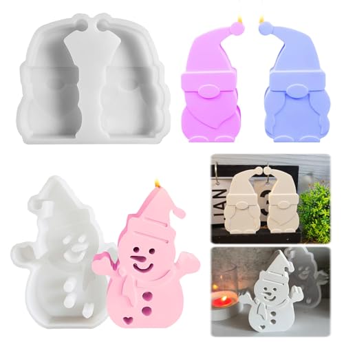 HIQE-FL Silikonformen Gießformen Weihnachten,2 Stück Silikonform Weihnachten Wichtel,Schneemann Silikonform Weihnachten,Diy Gießform Weihnachten Silikonform Kerzenhalter,Gießformen Silikon Gießform HIQE-FL Silikonformen Gießformen Weihnachten,2 Stück Silikonform Weihnachten Wichtel,Schneemann Silikonform Weihnachten,Diy Gießform Weihnachten Silikonform Kerzenhalter,Gießformen Silikon Gießform von HIQE-FL