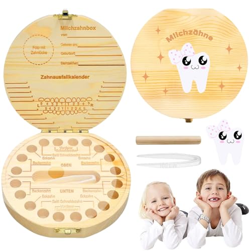 HIQE-FL Zahndose Milchzähne,Zahnbox aus Holz,Zahnbox für Milchzähne,Milchzähne Box,Milchzahndose,Aufbewahrungsbox für Baby-Zähne HIQE-FL Zahndose Milchzähne,Zahnbox aus Holz,Zahnbox für Milchzähne,Milchzähne Box,Milchzahndose,Aufbewahrungsbox für Baby-Zähne von HIQE-FL