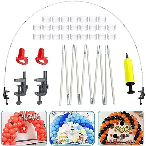 Tisch Luftballon Bogen Kit,Balloon Arch Stand,Ballonbogen Groß,Weiße Ballonbogen-Kit,Ballonbogen Girlande Kit,Ballon Arch Kit,Ballonbogen-Kit,Girlande Ballon Kit (B) von HIQE-FL