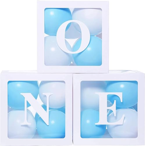 Transparente Ballon Boxen,Babyparty Box Dekorationen,Transparente Luftballon Boxen,Themen Party Boxen,Mit 24 Ballons,Hochzeit Geburtstag Baby Shower Überraschungsbox Party Dekorationen von HIQE-FL