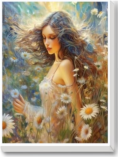 HIQEEYOUNG Malen nach Zahlen Erwachsene Mädchen,DIY Ölgemälde Leinwand Set Kunsthandwerk Geschenk für Home Wall Deco ohne Rahmen 40 x 50 cm-Gänseblümchen und das Mädchen HIQEEYOUNG Malen nach Zahlen Erwachsene Mädchen,DIY Ölgemälde Leinwand Set Kunsthandwerk Geschenk für Home Wall Deco ohne Rahmen 40 x 50 cm-Gänseblümchen und das Mädchen von HIQEEYOUNG