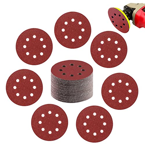HIUOUIH Schleifpapier 125mm Klett 100 stück Schleifscheiben Rund Schleifblätter Körnung P80 Exzenterschleifer 8 Loch für Holz und Metall HIUOUIH Schleifpapier 125mm Klett 100 stück Schleifscheiben Rund Schleifblätter Körnung P80 Exzenterschleifer 8 Loch für Holz und Metall von HIUOUIH