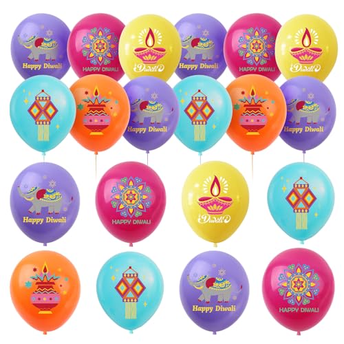 HIXNUG 20pcs Happy Diwali Latex Ballons Diwali Festival Dekorationen Bunte Ballons für Fotografie Hintergrund HIXNUG 20pcs Happy Diwali Latex Ballons Diwali Festival Dekorationen Bunte Ballons für Fotografie Hintergrund von HIXNUG