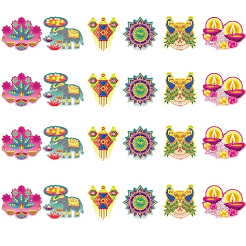 HIXNUG 24 Stück Diwali Cupcake Toppers DIY Handwerk Kuchen Topper für Zuhause indische Diwali Party Dekoration Festival of Lights Favor HIXNUG 24 Stück Diwali Cupcake Toppers DIY Handwerk Kuchen Topper für Zuhause indische Diwali Party Dekoration Festival of Lights Favor von HIXNUG