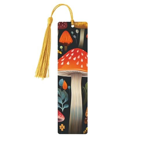 Holz-Lesezeichen für Männer und Frauen, handgefertigte Lesezeichen, Ornamente mit Quasten, Vintage-Lesezeichen, bunt, Pilzholz, hängende Etiketten, Lese-Seitenmarkierungen für Buchliebhaber Holz-Lesezeichen für Männer und Frauen, handgefertigte Lesezeichen, Ornamente mit Quasten, Vintage-Lesezeichen, bunt, Pilzholz, hängende Etiketten, Lese-Seitenmarkierungen für Buchliebhaber von HJBNW