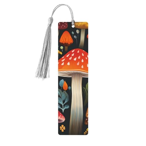 Holz-Lesezeichen für Männer und Frauen, handgefertigte Lesezeichen, Ornamente mit Quasten, Vintage-Lesezeichen, bunt, Pilzholz, hängende Etiketten, Lese-Seitenmarkierungen für Buchliebhaber Holz-Lesezeichen für Männer und Frauen, handgefertigte Lesezeichen, Ornamente mit Quasten, Vintage-Lesezeichen, bunt, Pilzholz, hängende Etiketten, Lese-Seitenmarkierungen für Buchliebhaber von HJBNW