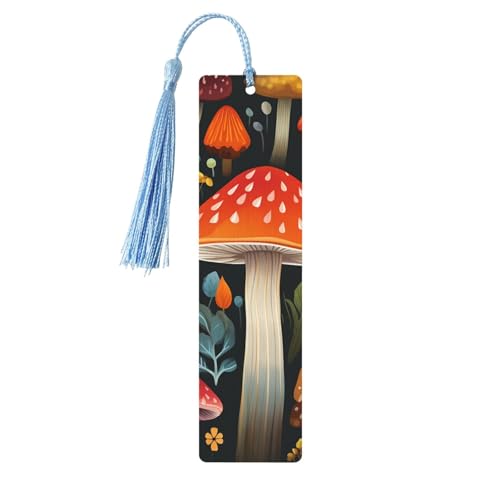 Holz-Lesezeichen für Männer und Frauen, handgefertigte Lesezeichen, Ornamente mit Quasten, Vintage-Lesezeichen, bunt, Pilzholz, hängende Etiketten, Lese-Seitenmarkierungen für Buchliebhaber Holz-Lesezeichen für Männer und Frauen, handgefertigte Lesezeichen, Ornamente mit Quasten, Vintage-Lesezeichen, bunt, Pilzholz, hängende Etiketten, Lese-Seitenmarkierungen für Buchliebhaber von HJBNW