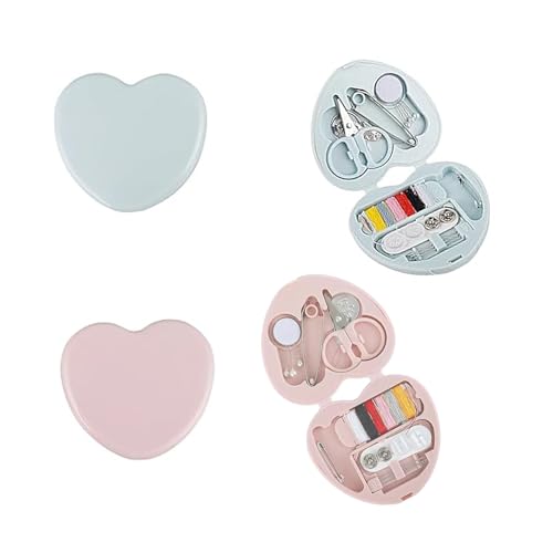 2 Teiliges Herzförmigem Mini Nähprojekt Set,Travel Essentials Nähset,Tragbares Reise Näh Reparaturzubehör,Sewing Kit,Klein Nähzubehör,Nadel Faden Grundausstattung,für Anfänger,Zuhause Reisende,Braut 2 Teiliges Herzförmigem Mini Nähprojekt Set,Travel Essentials Nähset,Tragbares Reise Näh Reparaturzubehör,Sewing Kit,Klein Nähzubehör,Nadel Faden Grundausstattung,für Anfänger,Zuhause Reisende,Braut von HJDJBD