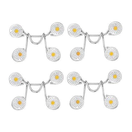 4 Sätze Weiß Hosenbund Enger Machen,Nagelfreie Taillenschnalle,Jeansknopf Verstellbare,Clips Hosenbundstraffer,Eans Einstellbar Clip,Hosenknöpfe für Verkleinern,Waist Pins Verstellbaren(Gänseblümchen) 4 Sätze Weiß Hosenbund Enger Machen,Nagelfreie Taillenschnalle,Jeansknopf Verstellbare,Clips Hosenbundstraffer,Eans Einstellbar Clip,Hosenknöpfe für Verkleinern,Waist Pins Verstellbaren(Gänseblümchen) von HJDJBD