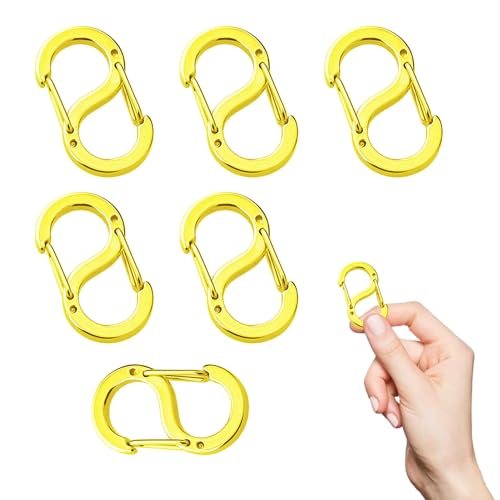 6 Stück Gold Doppelöffnungs Verkürzer Verschluss,Mini Karabiner,Verschlüsse für Armbänder Aus Edelstahl,S-Lock Armband,Armbandverschlüsse,Kettenverschluss Carabiner,Zum Bracelet,Halsketten 6 Stück Gold Doppelöffnungs Verkürzer Verschluss,Mini Karabiner,Verschlüsse für Armbänder Aus Edelstahl,S-Lock Armband,Armbandverschlüsse,Kettenverschluss Carabiner,Zum Bracelet,Halsketten von HJDJBD