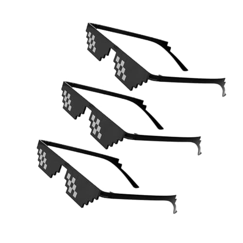 HJDJBD 3 Stück Coole Sonnenbrille,Lustige,Brillepixelated,Coole Brillen,Pixel Sonnenbrillen,Gamer-Sonnenbrille,Jungs,Sachen,Break,Thug,Billige,Gadgets,Artikel,Gaming,Unisex Mosaik,Party Mosaik HJDJBD 3 Stück Coole Sonnenbrille,Lustige,Brillepixelated,Coole Brillen,Pixel Sonnenbrillen,Gamer-Sonnenbrille,Jungs,Sachen,Break,Thug,Billige,Gadgets,Artikel,Gaming,Unisex Mosaik,Party Mosaik von HJDJBD