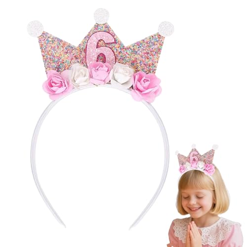 HJDJBD 6 Jahr Geburtstagskrone,Mädchen 6 Jahre,Geburtstagskrone Mädchen,Kopf Montiert Krone Geburtstag Jahre,Geburtstagsgeschenk,Crown Jahr Mit Rose Blumen,Geburtstagsdeko,Birthday Geschenk HJDJBD 6 Jahr Geburtstagskrone,Mädchen 6 Jahre,Geburtstagskrone Mädchen,Kopf Montiert Krone Geburtstag Jahre,Geburtstagsgeschenk,Crown Jahr Mit Rose Blumen,Geburtstagsdeko,Birthday Geschenk von HJDJBD