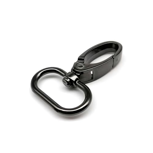 2-teiliger drehbarer Karabinerhaken für Ledertaschen, Handtaschen, Schultergurte, Gürtelschnalle, Clip, Karabinerverschluss, Schlüsselanhänger, Hundehalsband, Innenbreite 20 mm, Schwarz 2-teiliger drehbarer Karabinerhaken für Ledertaschen, Handtaschen, Schultergurte, Gürtelschnalle, Clip, Karabinerverschluss, Schlüsselanhänger, Hundehalsband, Innenbreite 20 mm, Schwarz von HJGUI