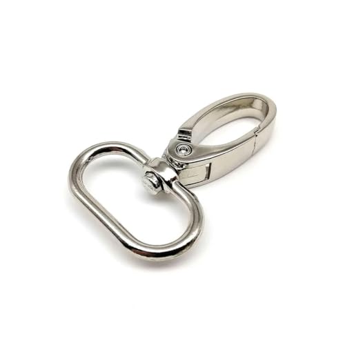 2-teiliger drehbarer Karabinerhaken für Ledertaschen, Handtaschen, Schultergurte, Gürtelschnalle, Clip, Karabinerverschluss, Schlüsselanhänger, Hundehalsband, Innenbreite 32 mm, Silber 2-teiliger drehbarer Karabinerhaken für Ledertaschen, Handtaschen, Schultergurte, Gürtelschnalle, Clip, Karabinerverschluss, Schlüsselanhänger, Hundehalsband, Innenbreite 32 mm, Silber von HJGUI