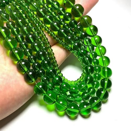Perlen, Rot, Bernstein, Gelb, Grün, Glaskristall, lose Perlen zur Schmuckherstellung, DIY-Armband, grün, 12 mm, ca. 29 Stück von HJGUI