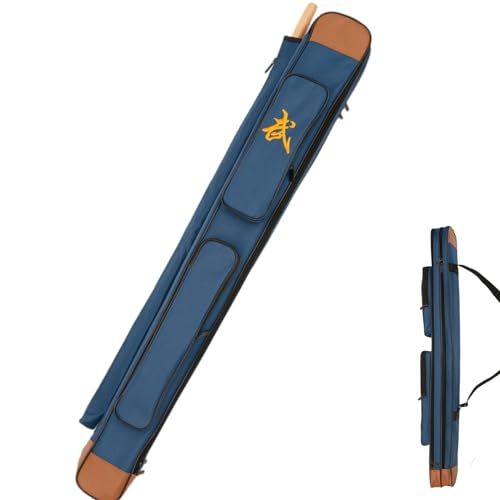 HJHUUA 110 cm Schwert-Tragetasche für 2 Schwerter,verdicktes Oxford-Gewebe,Doppel-Schwerttasche mit Stangentasche,Kampfsport-Schwerttasche,Multifunktions-Schwertset (blau,schwarz,rot) von HJHUUA