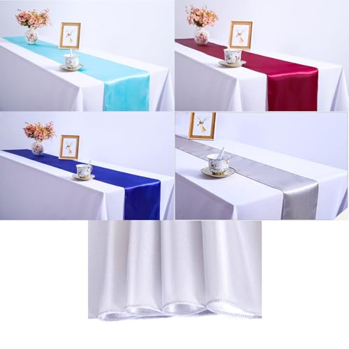 HJIAMA 4 Stück Tischdecken, 4 Farben Tablecloth, Nicht Leicht Verblassen Auszutrocknen, Rechteckig Tischdecke Party, DIY Größe, Perfekt für Familien Bankette von HJIAMA