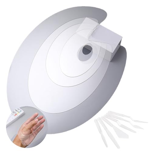 HJIAMA Malpalette, Kunststoffpalette, Aquarellpalette mit 3 Paletten, 6 Malmessern, Paletten für Malerei, Basteln, Handwerk HJIAMA Malpalette, Kunststoffpalette, Aquarellpalette mit 3 Paletten, 6 Malmessern, Paletten für Malerei, Basteln, Handwerk von HJIAMA