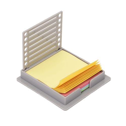 Notizzettel Box, Tragbarer Haftnotizhalter mit Schablonen, Mit 100 Haftnotizen für Notizen, To-Do-Listen und Zeichnen, Hellgrau Notizzettel Box, Tragbarer Haftnotizhalter mit Schablonen, Mit 100 Haftnotizen für Notizen, To-Do-Listen und Zeichnen, Hellgrau von HJIAMA
