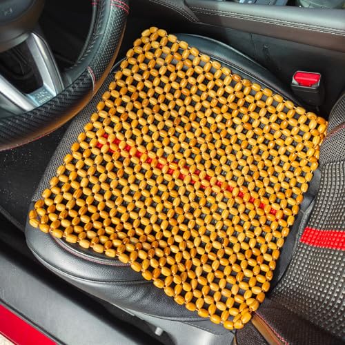 HJJKKH Natürliche Holzperlen-Sitzmatte, Sommer-Bürostuhl-Sitzkissen, kühlend, atmungsaktiv, Autositzbezug, Kissen für Fahrzeugbedarf, Heim-Sofa-Pads HJJKKH Natürliche Holzperlen-Sitzmatte, Sommer-Bürostuhl-Sitzkissen, kühlend, atmungsaktiv, Autositzbezug, Kissen für Fahrzeugbedarf, Heim-Sofa-Pads von HJJKKH