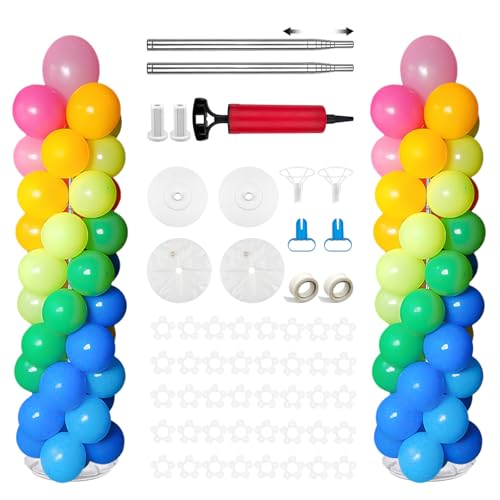 2 Sets Heavy Duty Ballon Säulenständer, 2 m verstellbar, wiederverwendbare Halterung mit Basisgewicht Taschen, Metall Teleskophalter Mittelstück, Ballonturm für Geburtstag Hochzeit 2 Sets Heavy Duty Ballon Säulenständer, 2 m verstellbar, wiederverwendbare Halterung mit Basisgewicht Taschen, Metall Teleskophalter Mittelstück, Ballonturm für Geburtstag Hochzeit von HJJMN
