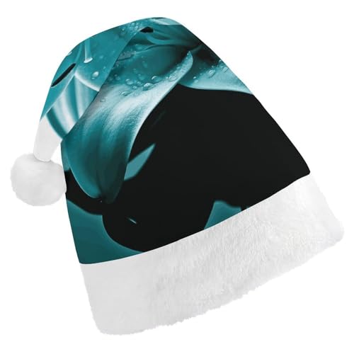 Weihnachtsmütze für Herren und Damen, Plüsch, Blaugrün, Lilie, Weihnachtsmannmützen für Party, Urlaub Weihnachtsmütze für Herren und Damen, Plüsch, Blaugrün, Lilie, Weihnachtsmannmützen für Party, Urlaub von HJKBCV